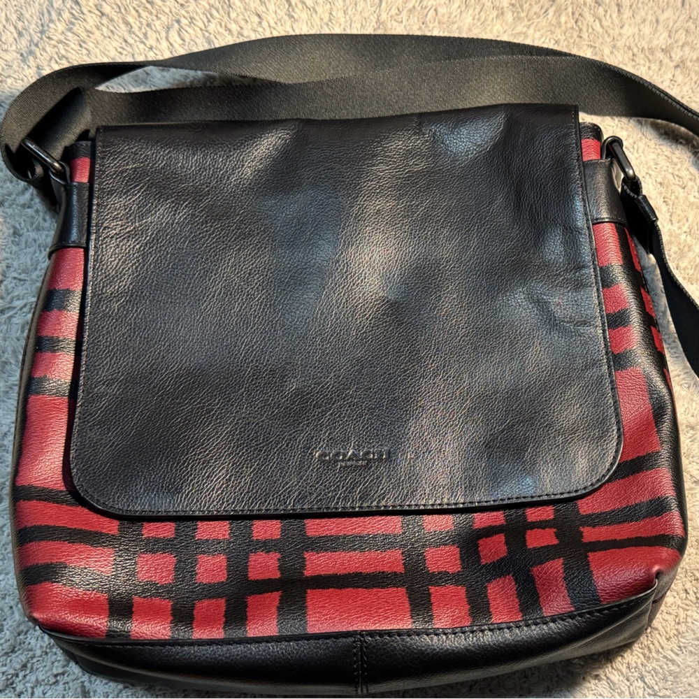 Coach Black and Red Crossbody Bag